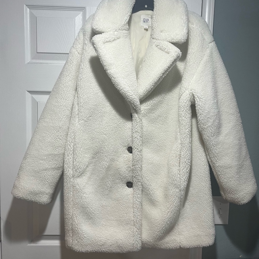 GAP Women's Cream Teddy Jacket